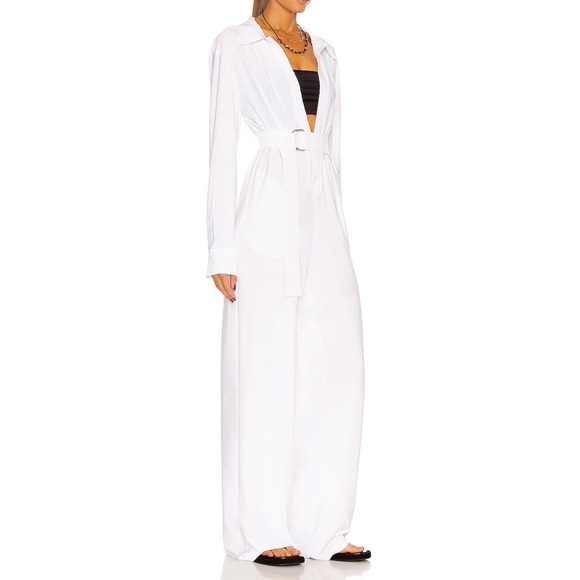 Norma Kamali NK Shirt Straight Leg Jumpsuit - Picture 2 of 5